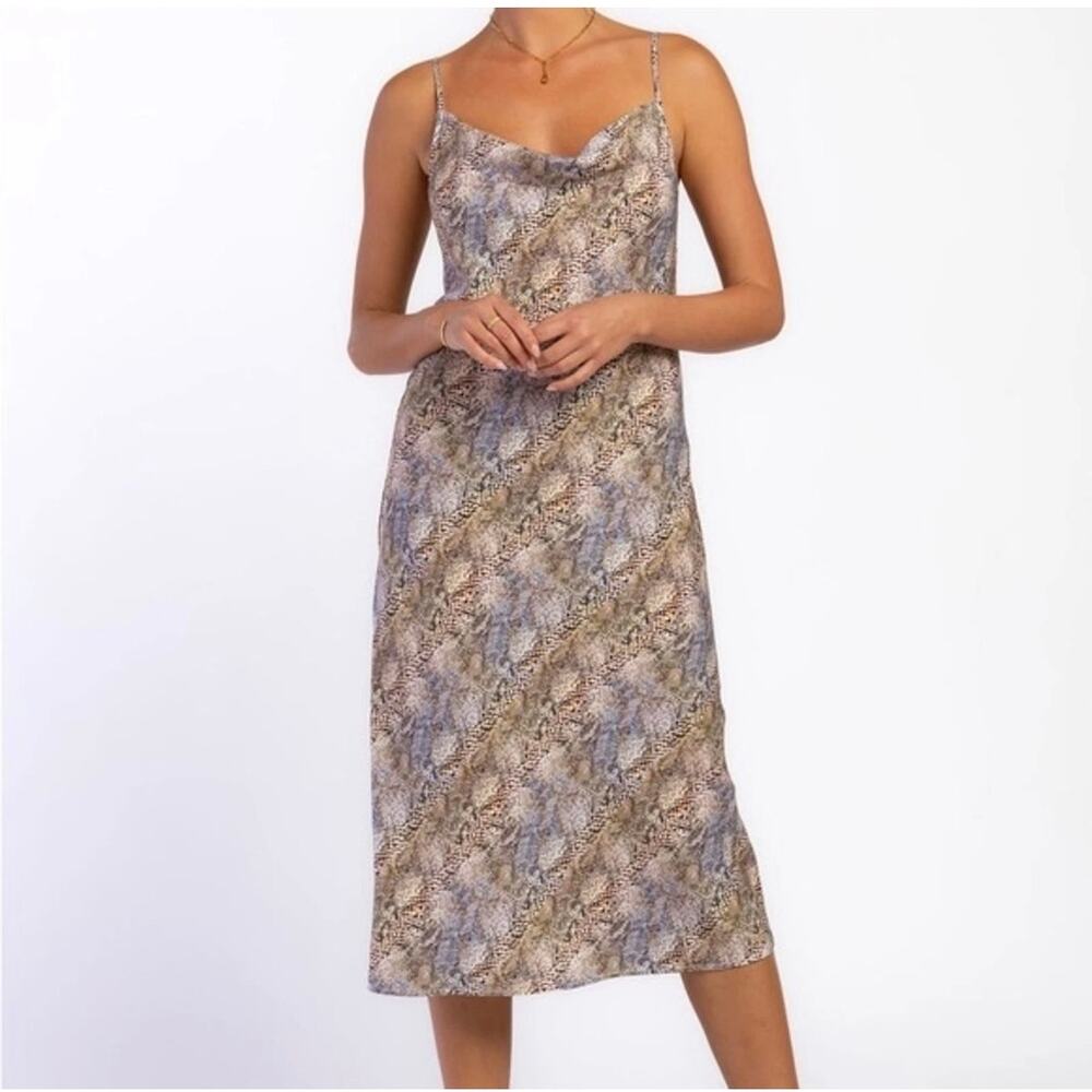 Velvet Heart Talulla Python Snake Print Midi Slip Dress NWT Small